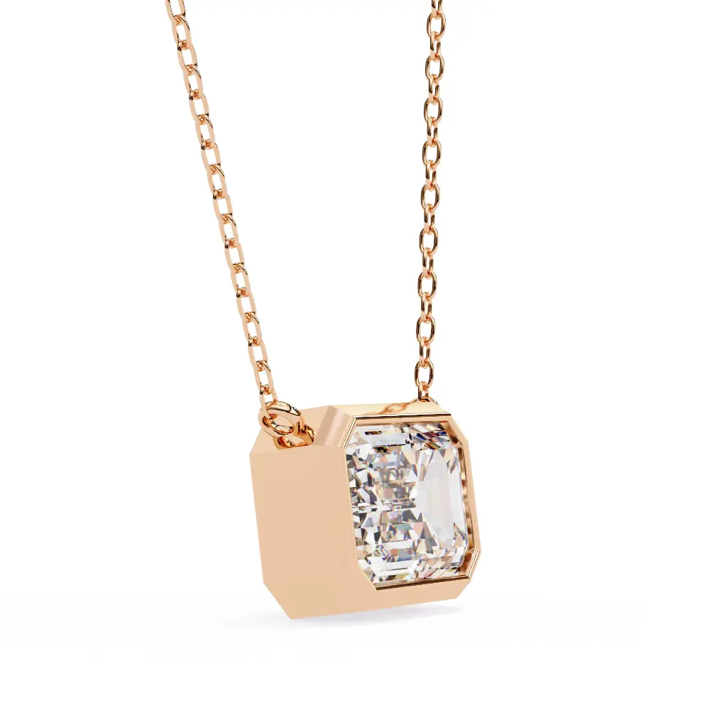 Bezel Set Emarald Pendant 