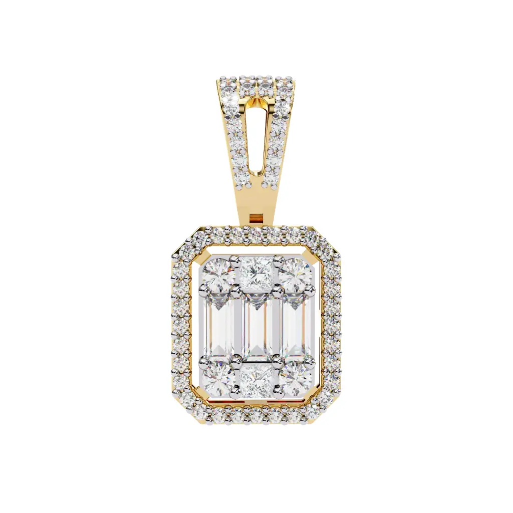 Exquisite Emrald Shaped Pendant 