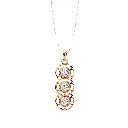 Unique Trio Round Brilliant Cut Diamond Pendant 