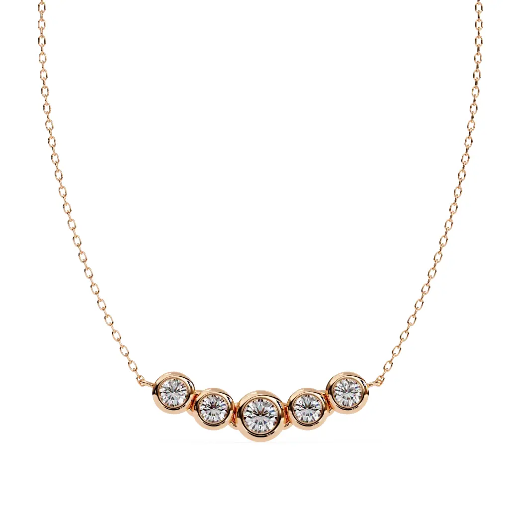 Unique Round Brilliant Cut Diamnond Pendant 