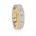 Unique Round Brilant Cut Diamond Wedding Band 