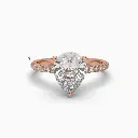 Solitaire Pear Shaped Diamond Ring 