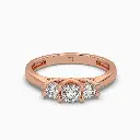 Trio Round Brilliant Diamond Ring 
