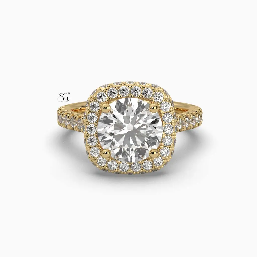 Halo Round Brilliant Engagement ring