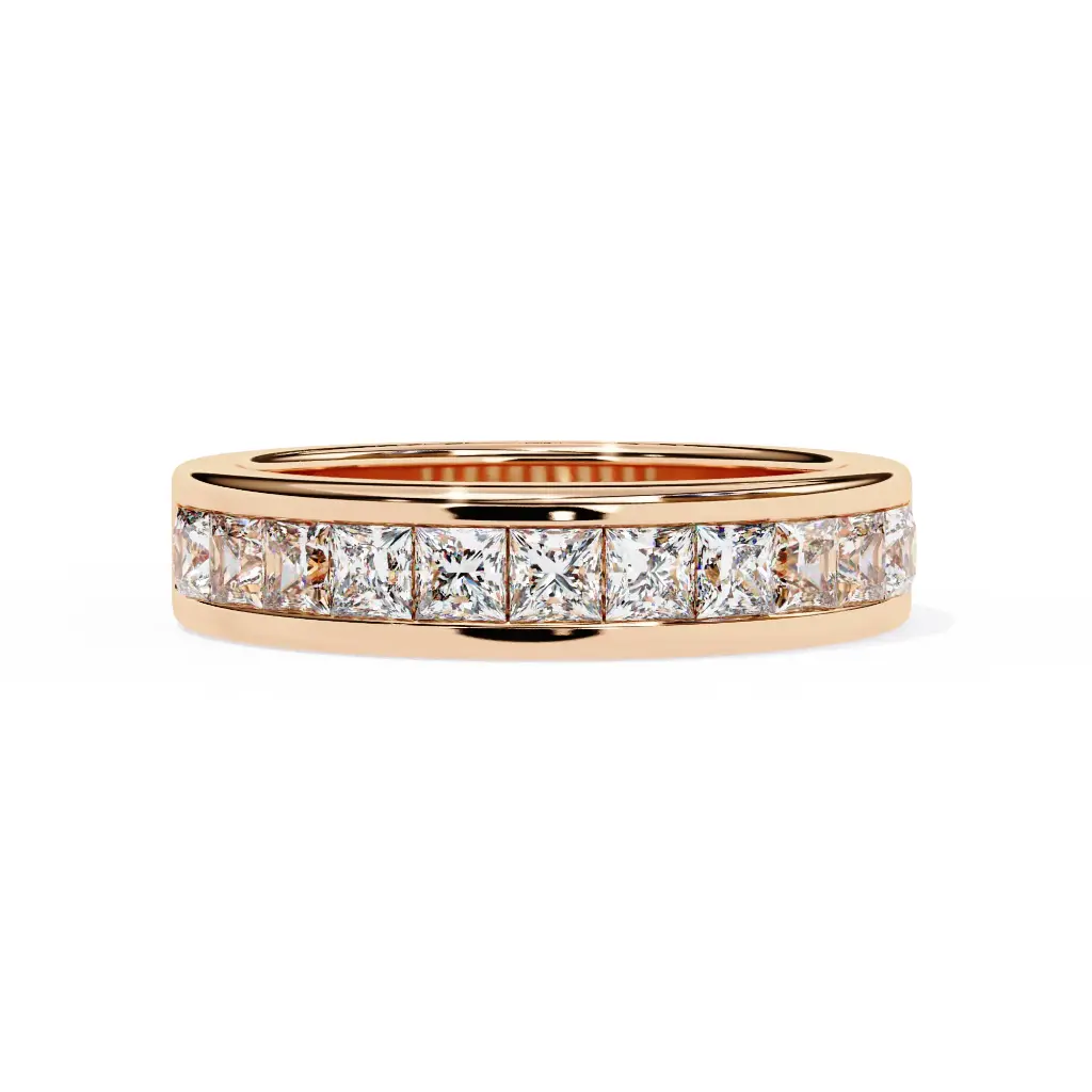 Exquisite Princess Diamond Half Eternity Band 