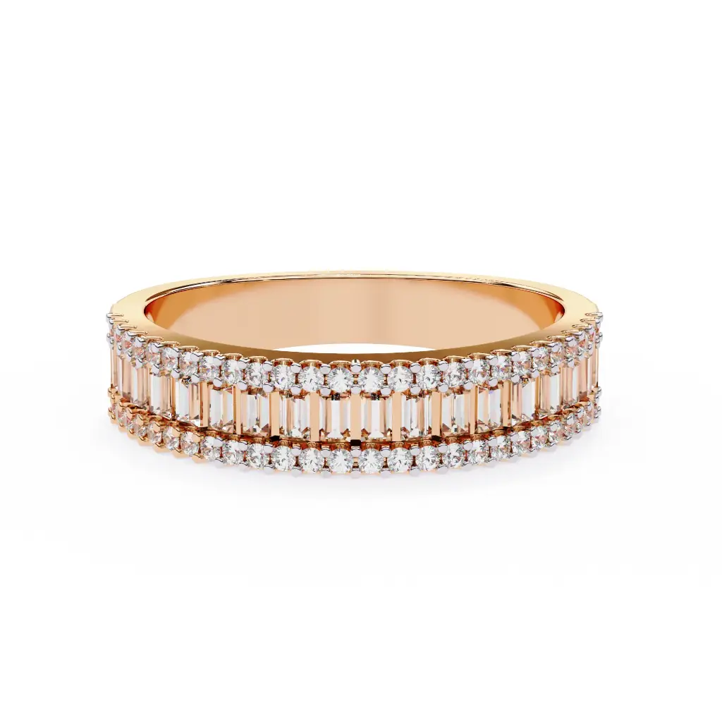 Exquisite Bgt. And Round Diamond Eternity Band 