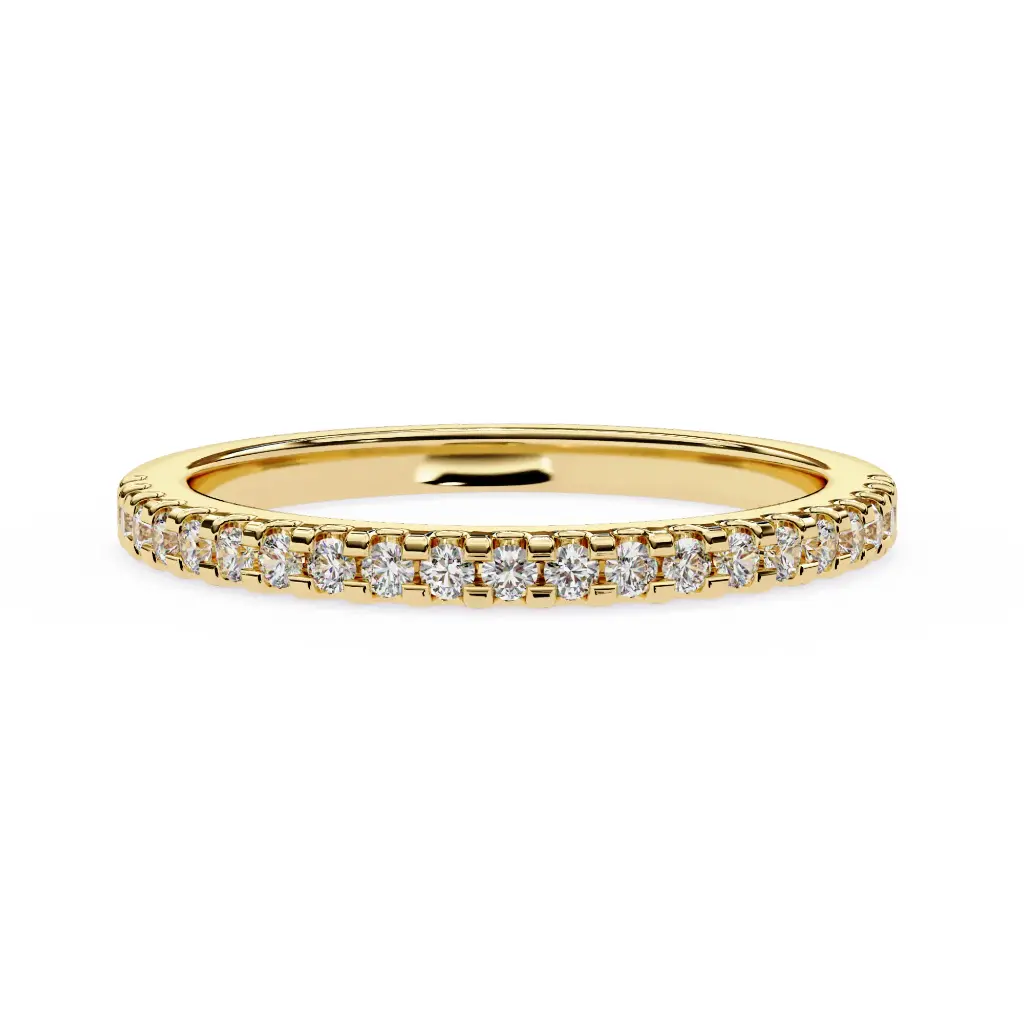 Classic Bead Set Round Diamond Eternity Band 