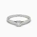 Trellis Solid Round Brilliant Cut Diamond Ring 