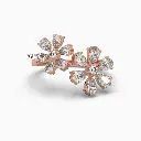 Cluster Pear Shaped Diamond Ring 