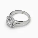 Classic Square Emerald Halo Engagement Ring