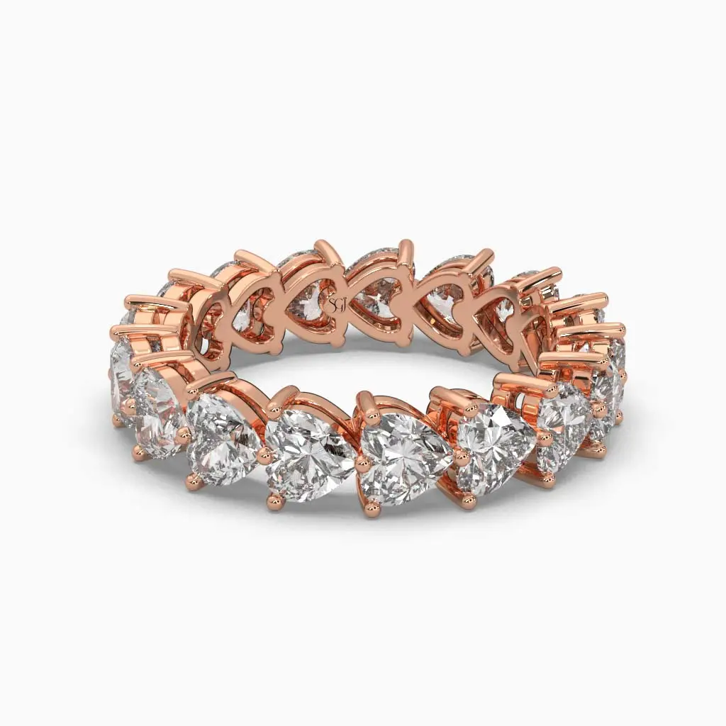 Heart Shaped Diamond Eternity Band 