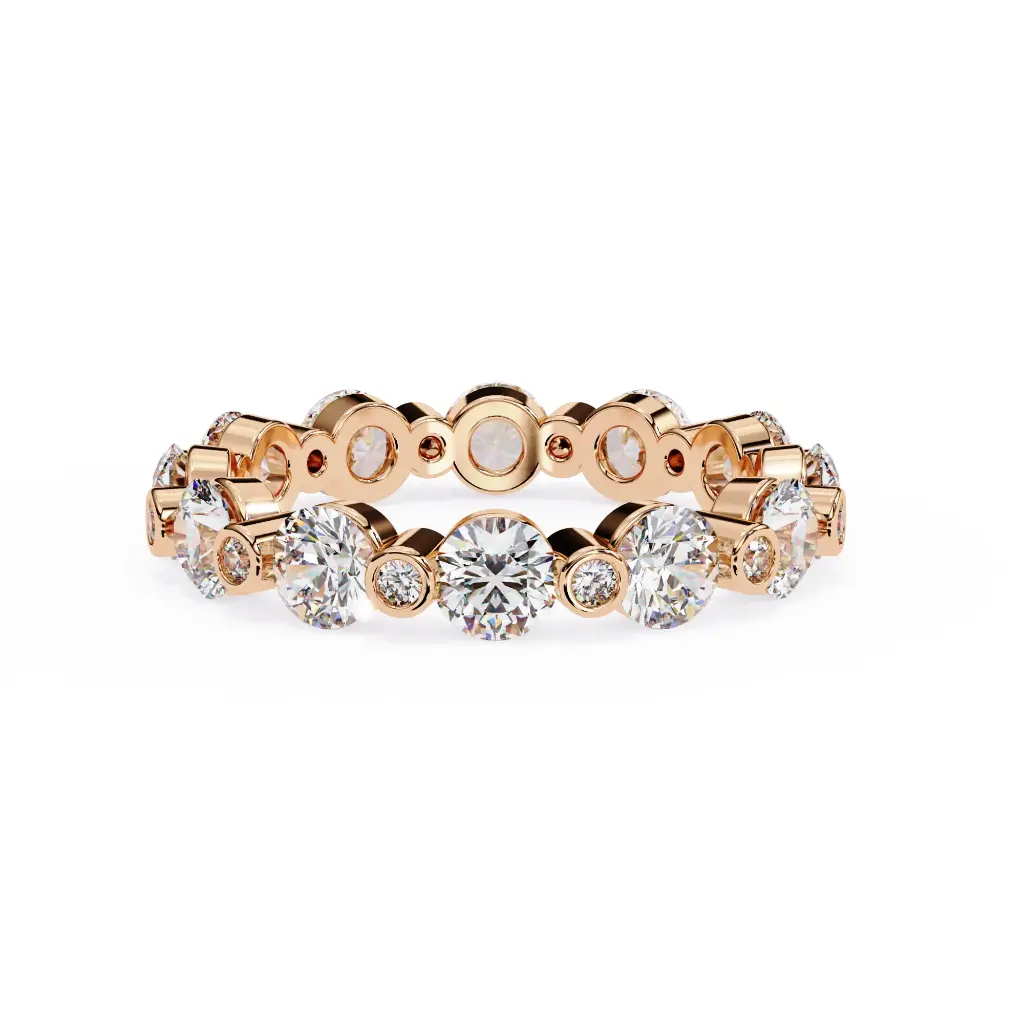 Accent Round Diamond Etenity Band 