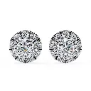 Aura Round Brilliant Shaped Diamond Earrings 