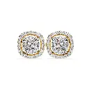 Exquisite halo Cushion Shaped Daimond Earrings 