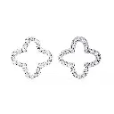 Enchanted Lotus Round Brilliant Cut Diamond Earrings 