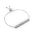 Splendid Bead Setting Round Briliant Shaped Diamond Bracelet 