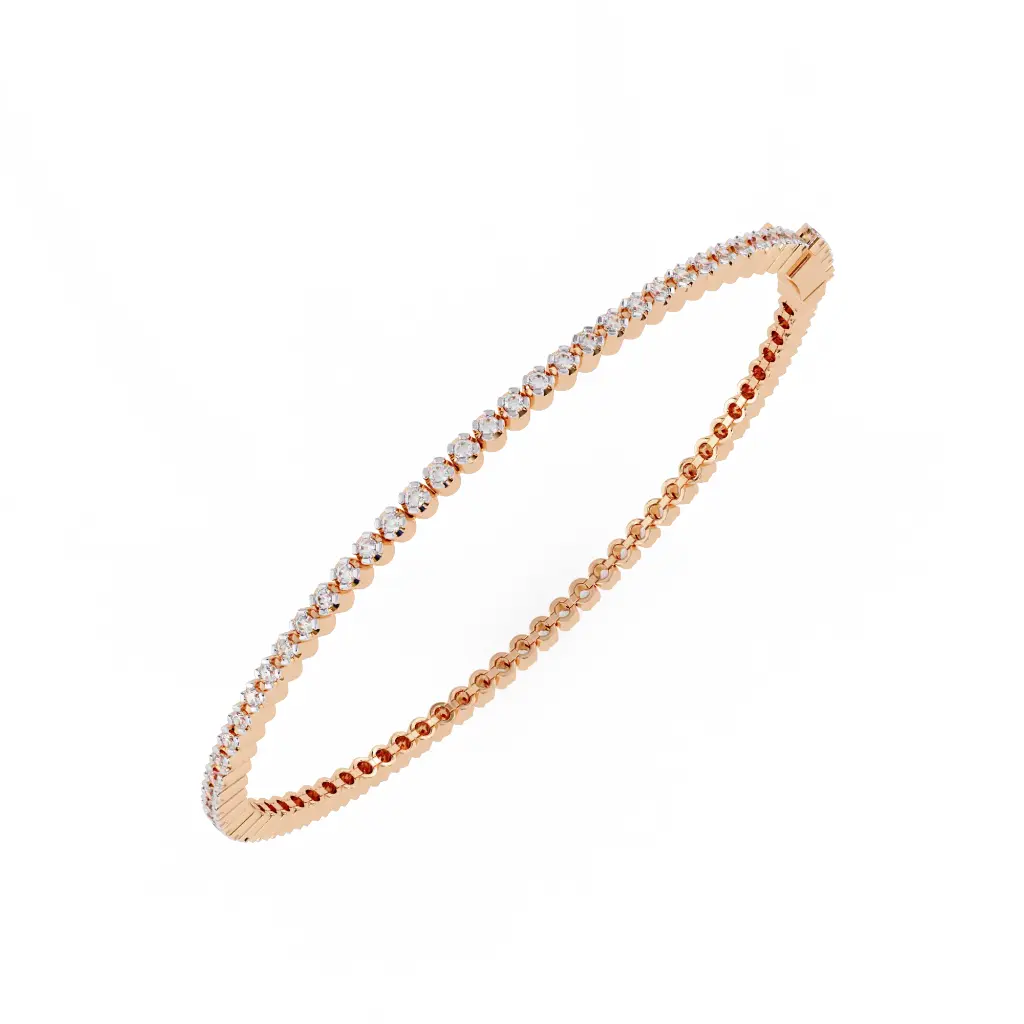 Round Brilliant Eternity Line Bracelet 