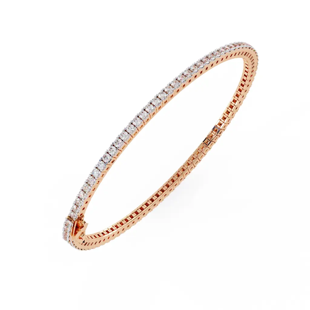 Timeless Bead Setting Round Brilliant Diamond tennis Bracelet