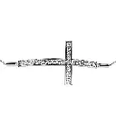 Luxurious Cross Shaped Round Cut Diamond Bracelet 
