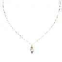 Accent Triangle And Bgt Shaped Pendant With Chain 