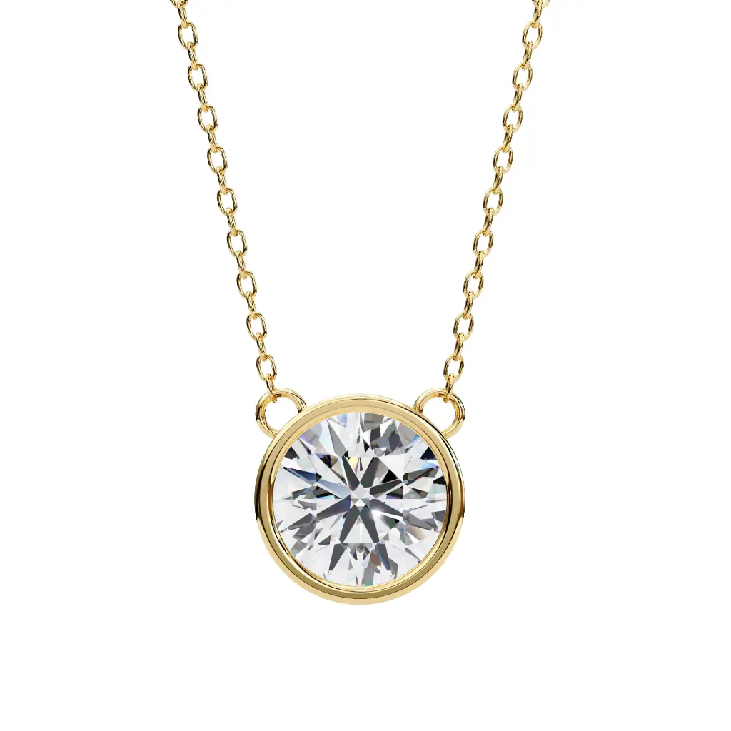 Four Prong Cushion Sq Diamond Pendant 