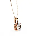 Four Prong Radiant Cut Diamond Pendant 
