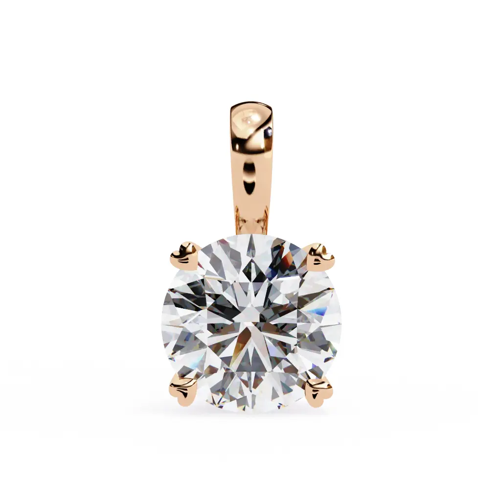 Solitare Round Brilliant Diamond Pendant 