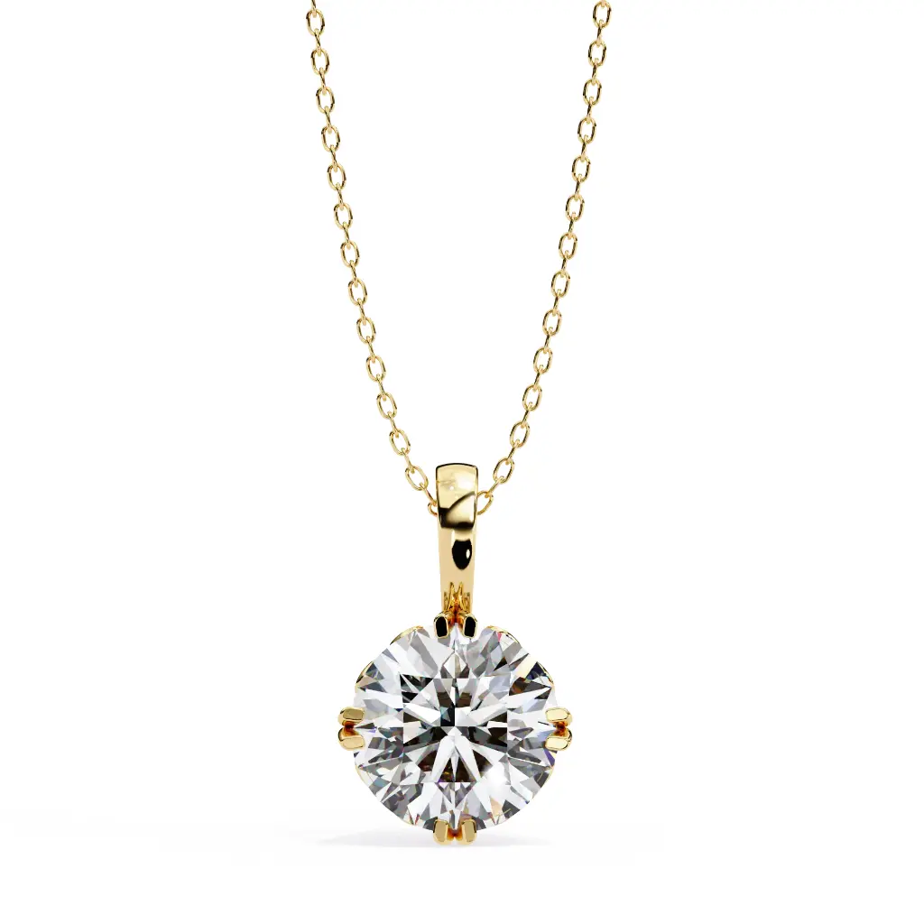 Exquisite Round Brilliant Cut Diamnod Pendant 