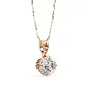 Tri Prong Round Brilliant Diamond Pendant
