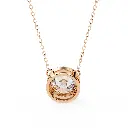 Bezel Set Round Brilliant Diamond Pendant 
