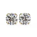 Twisted Double Prong Round Briliant Cut Diamond Stud 