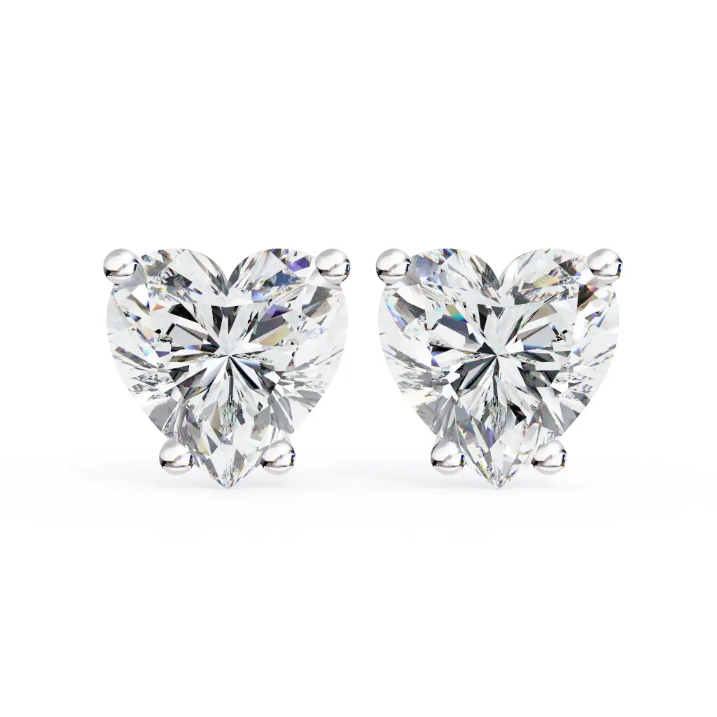 Magnificent Heart Shaped Daimond Stud 