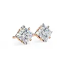 Aura Princess Cut Daimond Stud 