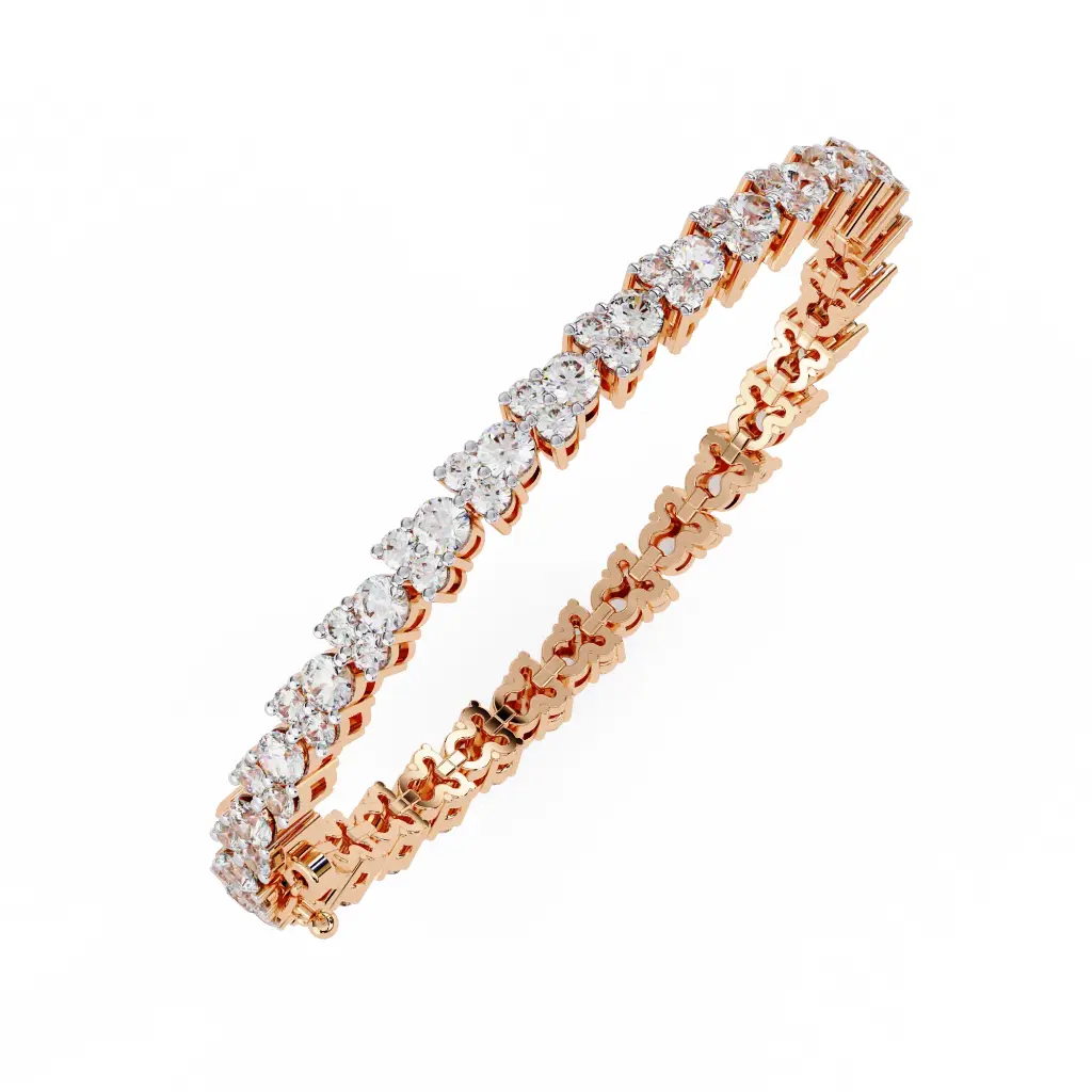 Lustrous Round Brilliant Cut Diamond Bracelete 