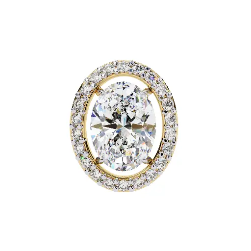 SJ Classic Oval Shaped Diamond Earrings 