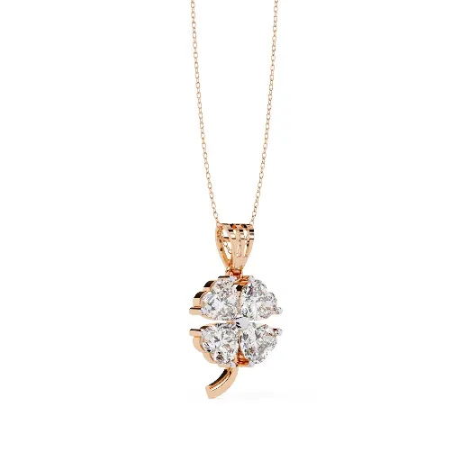 Enchanted Lotus Mq. Shaped Diamnond Pendant