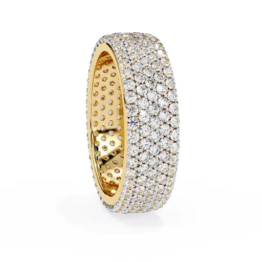 Unique Round Brilant Cut Diamond Wedding Band 
