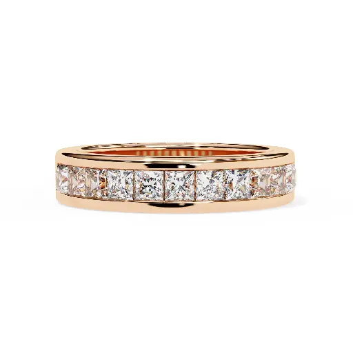 Exquisite Princess Diamond Half Eternity Band 