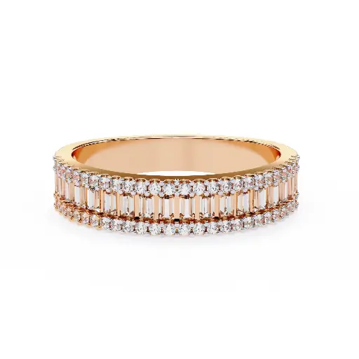 Exquisite Bgt. And Round Diamond Eternity Band 