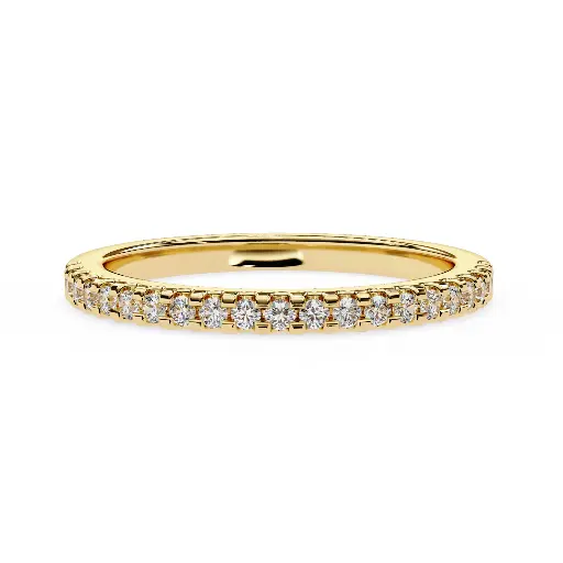 Classic Bead Set Round Diamond Eternity Band 
