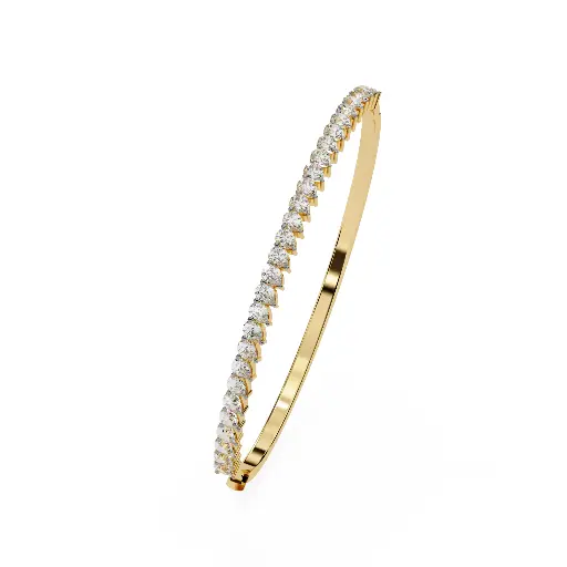 Pear Shaped Half Eternity Line Bracelet 