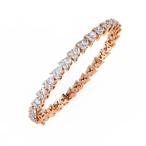 Lustrous Round Brilliant Cut Diamond Bracelete 