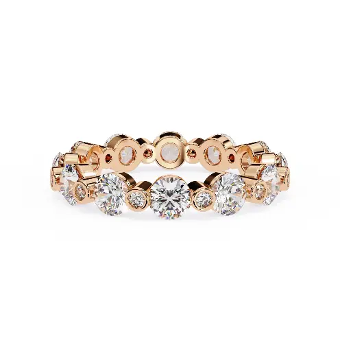 Accent Round Diamond Etenity Band 
